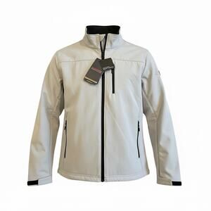 Hawke & Co Softshell Jacket Oyster Gray L NWT Wind Water Resistant MSRP $150‎